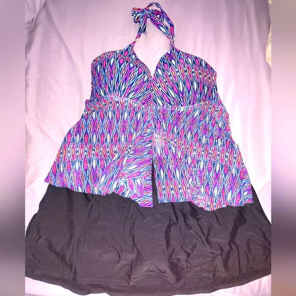 Time and Tru Other - Swim Halter Tank/Skort Set